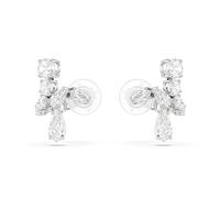 Swarovski Matrix clip earrings, Mixed cuts, White, Rhodium plated