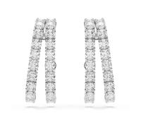 Swarovski Matrix Rhodium Plated Round Cut Ear Cuff Earrings