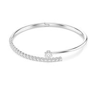 Swarovski Matrix Collection Bangle, Round Cut, White, Rhodium Plated