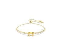 Swarovski Matrix Tennis Bracelet, Caramel and Clear Mixed-Cut Crystals in a Gold-Tone Finished Setting, Part of the Matrix Collection