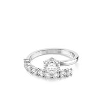 Swarovski Matrix cubic-zirconia wrap-around open ring - Silver 58