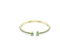 Swarovski Matrix Cuff Bracelet, Green Mixed-Cut Stones in a Gold-Tone Finished Setting, Part of the Matrix Collection