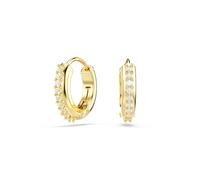 Swarovski Matrix Gold Tone 11mm Zirconia Round Mini Hoop Earrings