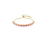 Swarovski Matrix bracelet, Pear cut, Pink, Gold-tone plated