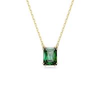 Swarovski Matrix Green Rectangular-Cut Crystal Pendant Necklace