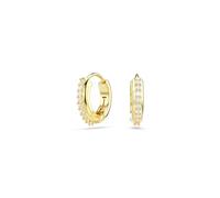 Swarovski Jewellery Swarovski Matrix Round Cut Gold Tone Hoop Earrings 1.1 x 0.3cm