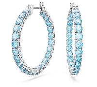 Swarovski Matrix Blue Cubic Zirconia Hoop Earrings 5647446