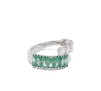 Swarovski Matrix mixed-cut crystal ring - Green 50-52-55-58
