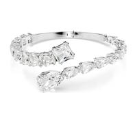 Swarovski Matrix Mixed Cut White Rhodium Plated Bangle