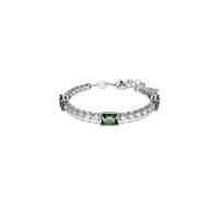 Swarovski Matrix Tennis Bracelet, White and Green Crystals in a Rhodium Plated Setting, from the Matrix Collection