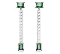 Swarovski Matrix Mixed Cut Green Drop Earrings
