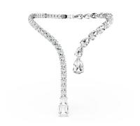 Swarovski Matrix Mixed Cuts Open Rhodium Statement Necklace