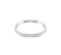 Swarovski Matrix Octagonal Bangle Bracelet, Clear Baguette-Cut Crystals in a Rhodium-Finished Setting, Size M, Part of the Matrix Collection