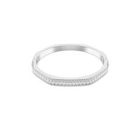 Swarovski Matrix bangle, Baguette cut, Octagon shape, White, Rhodium plated, L