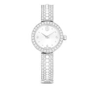 Swarovski Matrix Pearl Bangle Watch, Swiss Made, Crystal Bracelet, White, Stainless Steel