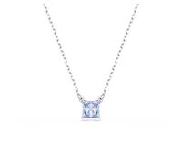 Swarovski Matrix Pendant Necklace, Blue Square-Cut Crystal in a Rhodium-Finished Setting, Part of the Matrix Collection