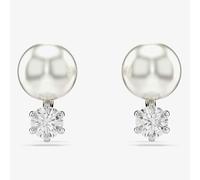 Swarovski Matrix Rhodium Plated Crystal Pearl Stud Earrings 5694225