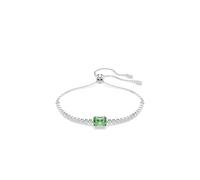 Swarovski Matrix Tennis Rhodium Plated White and Green Mixed Cuts Bracelet