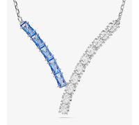Swarovski Matrix Rhodium Plated Mixed Cut Blue & White Zirconia Necklace 5732265