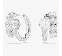 Swarovski Matrix Rhodium Plated Round Cut Hoop Earrings 5753572