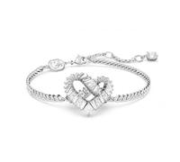 Swarovski Matrix Rhodium Plated White Heart Bracelet 5648299 - Refined - Crystal / Rhodium Plated