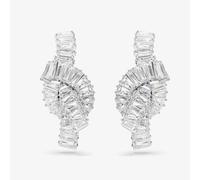 Swarovski Matrix Rhodium Plated White Zirconia Knot Stud Earrings 5727040