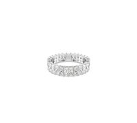 Swarovski Matrix ring, Baguette cut, White, Rhodium plated