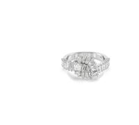 Swarovski Matrix ring White, Rhodium plated
