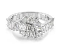 Swarovski Matrix ring White, Rhodium plated
