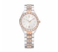 Swarovski Matrix Date Watch, Swiss Made, Metal Bracelet, Rose Gold Tone, Mixed Metal Finish
