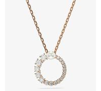 Swarovski Matrix Rose Gold Tone Plated Crystal Pearl Circle Necklace 5692265