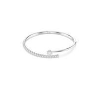Swarovski Matrix Bangle, Round Cut, White, Rhodium Plated