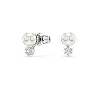 Swarovski Jewellery Swarovski Matrix Crystal & Pearl Round Cut Stud Earrings 1 x 0.7cm