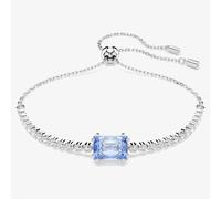 Swarovski Matrix Tennis bracelet, Mixed cuts, Blue, Rhodium plated