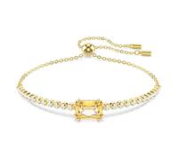 Swarovski Matrix Tennis Bracelet, Caramel and Clear Mixed-Cut Crystals in a Gold-Tone Finished Setting, Part of the Matrix Collection