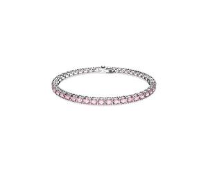 Swarovski Matrix Tennis Bracelet Collection, Pink Crystals, Blue Crystals, Clear Crystals, Round Cut, Rhodium Finish, Gold Tone Finish, Rose Gold Tone Finish, one size, Brass Crystal, Without