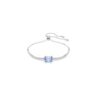 Swarovski Matrix Tennis bracelet, Mixed cuts, Blue, Rhodium plated
