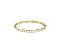 Swarovski Matrix Tennis Bracelet, Round Cut Crystals, Pink, Blue, Black, Clear, Rhodium, Gold-Tone and Rose Gold-Tone Finishes, S, Cubic Zirconia, Cubic Zirconia