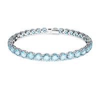 Swarovski Matrix Tennis bracelet, Round cut, Pink, Rhodium plated