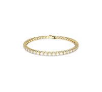 Swarovski Matrix Tennis Bracelet Round Cut White Gold-Tone Plated