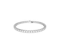Swarovski Matrix Tennis bracelet, Round cut, White, Rhodium plated