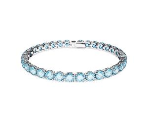 Swarovski Matrix Tennis Bracelet Stainless Steel 5648928-M - Woman Blue/Silver 17 cm