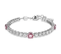 Swarovski Matrix Tennis Bracelet, White and Pink Crystals in a Rhodium Plated Setting, from the Matrix Collection