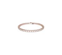 Swarovski Matrix Tennis Bracelet, White Round-Cut Crystals in a Rose-Gold Tone Plated Setting, from the Matrix Collection, Size M
