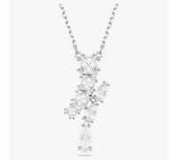 Swarovski Matrix Pendant Necklace, Clear Mixed-Cut Crystals in a Rhodium-Finished Setting, Part of the Matrix Collection