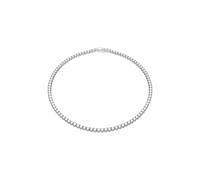 Matrix Tennis necklace, Round cut, White, Rhodium plated