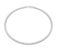 Swarovski Matrix Tennis necklace, Round cut, White, Rhodium plated