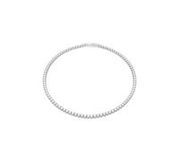 Swarovski Matrix Tennis necklace, Round cut, Small, White, Rhodium plated, Medium
