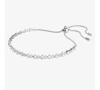 Swarovski Matrix Tennis bracelet, Mixed round cuts, White, Rhodium plated