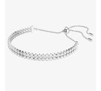 Swarovski Matrix Tennis Bracelet, Clear Round-Cut Crystals in a Rhodium-Finished Setting, Part of the Matrix Collection